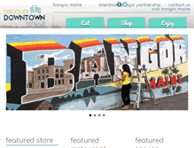 Tablet Screenshot of downtownbangor.com